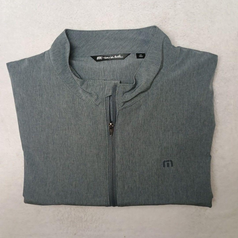 Travis Mathew Jacket Mens 2XL Gray Full Zip Lightweight Golf Spyglass Hill